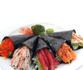 Temaki, sushi y sashimi